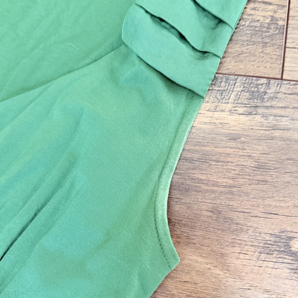 Ann taylor loft summer dress babydoll v-neck sleeveless green casual - Picture 6 of 6